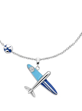 孟子义同款.飞跃蓝星项链毛衣链