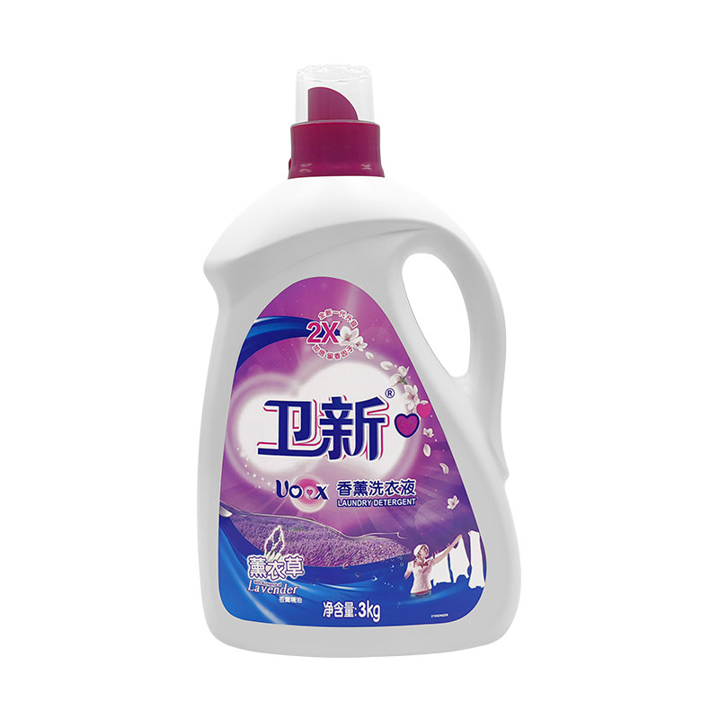卫新洗衣液薰衣草3kg精油香薰常规洗衣液