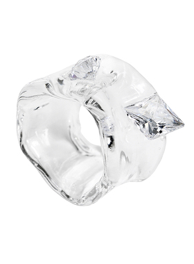 手工锆石日本琉璃透明戒指