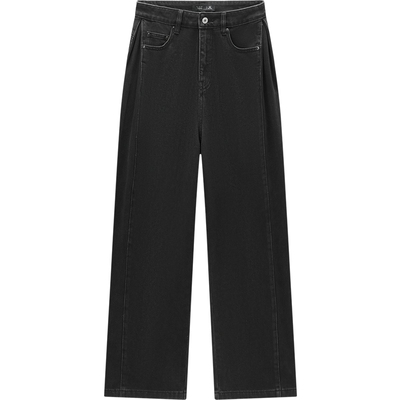 爱居兔日常通勤阔腿裤女2025年春季新款百搭显瘦牛仔裤