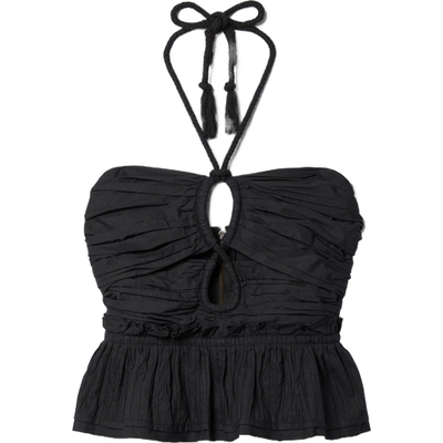 【38焕新周】Ulla Johnson 女车缝褶棉质挂脖上衣