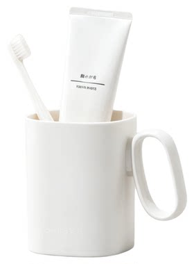 茶花极简大开口易清洁漱口杯