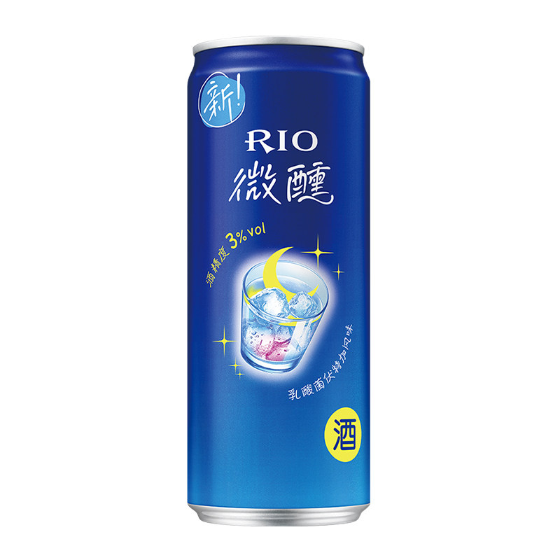 RIO锐澳微醺乳酸菌风味预调鸡尾酒3度少女低度气泡果酒6罐装330ml