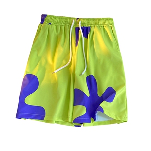 夏季短裤男冰丝薄款篮球运动派大星胖子大码速干五分沙滩裤子