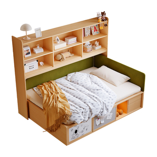 考拉森林儿童床男孩女孩储物床带护栏儿童房榻榻米小户型收纳床