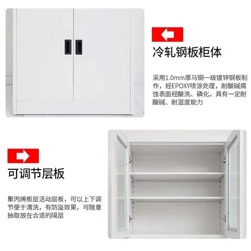 厂家批发实验室PP器皿柜PP药品柜酸碱柜全钢器皿柜仪器柜试剂柜