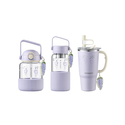 北鼎紫藤花系列杯玻璃杯保温杯