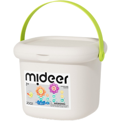 mideer弥鹿雪花片拼插积木益智