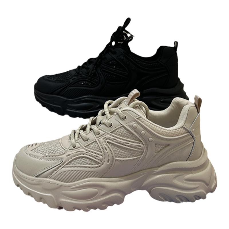 商场同款EBLAN伊伴女鞋2024夏季新款休闲运动老爹鞋厚底B24382202