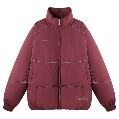 BJHG红色羽绒服冬季运动风面包服