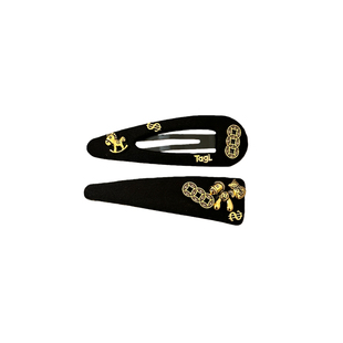 马年来财~设计感铜钱小马边夹掰掰夹高级感前额刘海夹碎发夹头饰