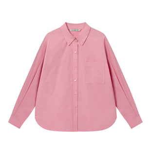 LLANO纯棉刺绣衬衫气质通勤复古盐系高级感外搭上衣衬衣女夏秋季