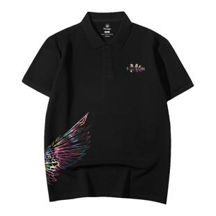 大码男短袖纯棉polo衫2026新款男装潮牌小众个性创意印花翻领t恤