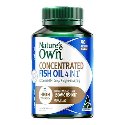 澳洲直邮Nature's Own深海鱼油软胶囊4合1多效浓缩omega3欧米茄