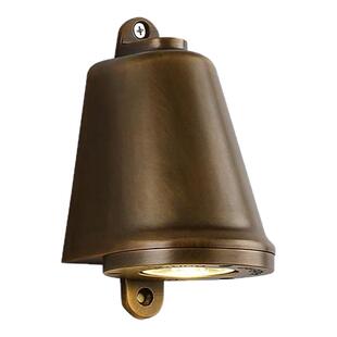 复古侘寂风庭院极简射灯压铸铝马蹄防水个性创意户外门牌LOGO壁灯