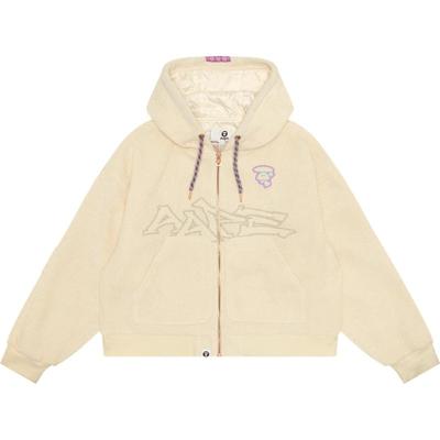 Aape字母短款休闲宽松连帽夹克