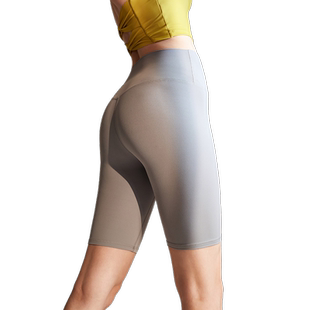 DCW凉感健身裤女高腰提臀紧身瑜伽短裤裸感运动打底裤五分骑行裤