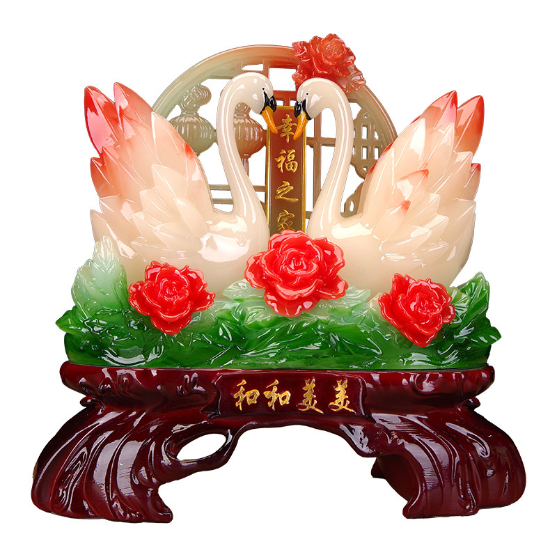 天鹅摆件新婚礼物结婚庆装饰品