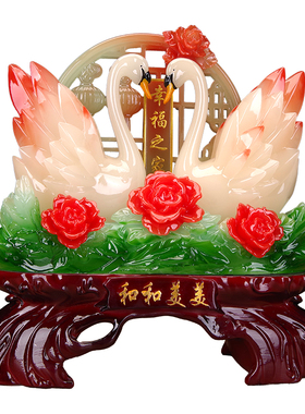 天鹅摆件新婚礼物结婚庆装饰品