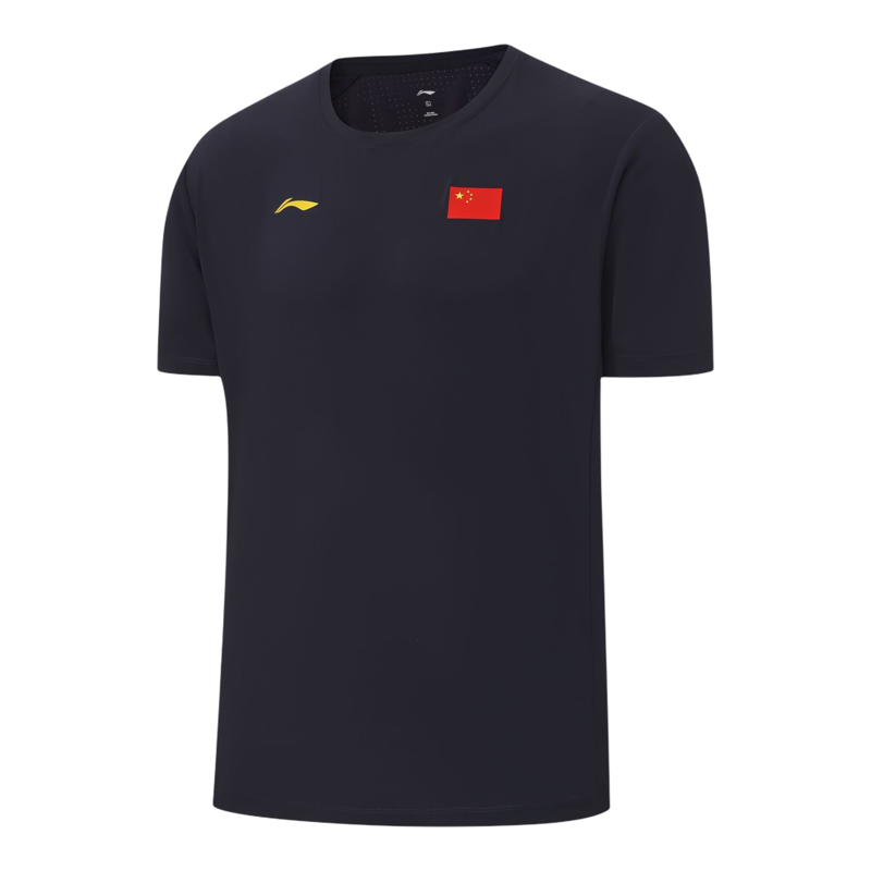 李宁夏季男子荣耀凉感短袖文化衫