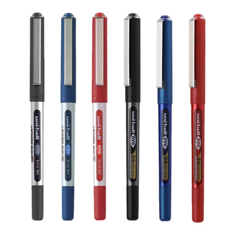 日本uniball三菱中性笔UB150直液式走珠笔商务办公签字笔水笔0.5mm学生用刷题文具0.38mm学生用黑笔旗舰店