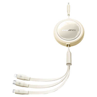 品胜C口一拖三100W快充伸缩线