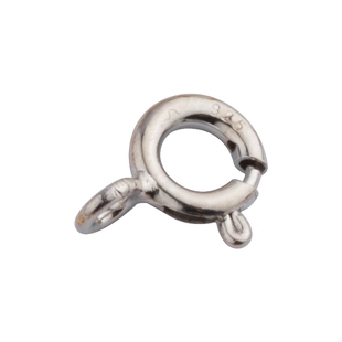 S925纯银镀金弹簧扣圆环卡扣配件DIY项链手链连接扣吊坠万能扣头