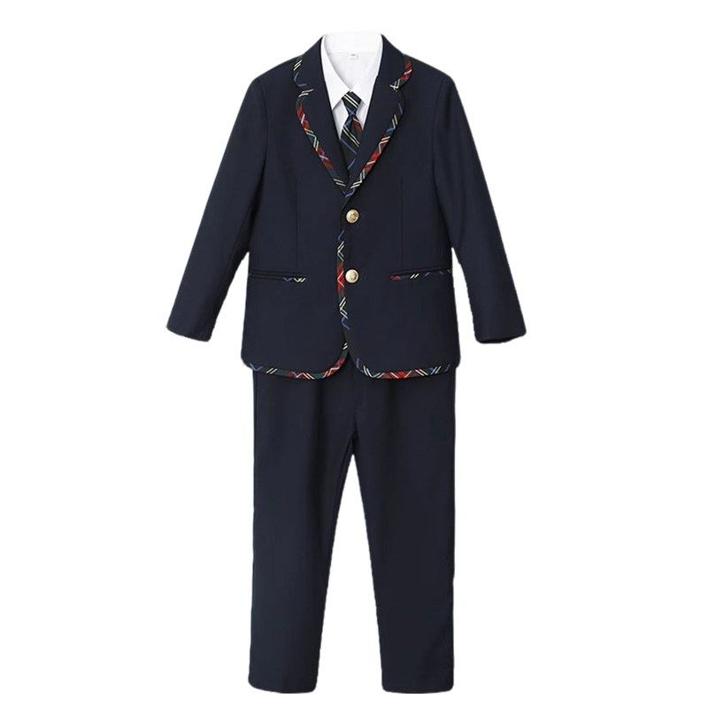 儿童校服西装礼服套装英伦学院风深蓝色小学生班服制服幼儿园园服
