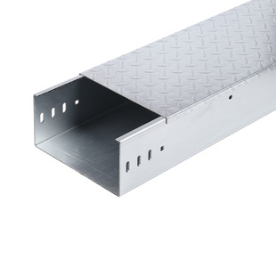 防滑电缆桥架镀锌不锈钢加厚耐踩花纹加厚型盖板槽式梯式金属线槽