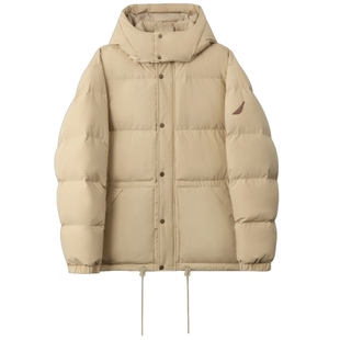 NAUTICA/诺帝卡男装25秋冬新品防泼水老钱风连帽羽绒面包服JO5410