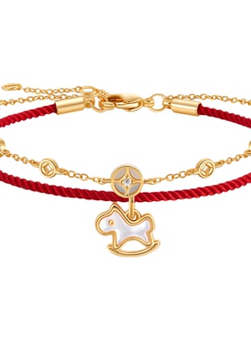 JAY双层生肖小马红绳礼物送女友