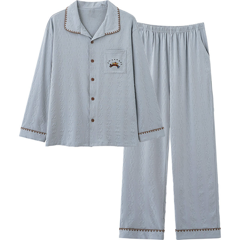 思莉太太流行插画情侣纯棉家居服