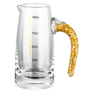 水晶金箔白酒杯分酒器套装家用轻奢高档精致高级感酒具加厚烈酒杯