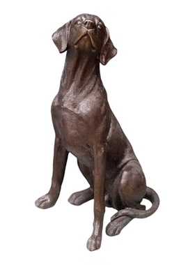 铜狗摆件黄铜牧羊犬猎犬家用办公开业礼品创意装饰工艺品定做铜器