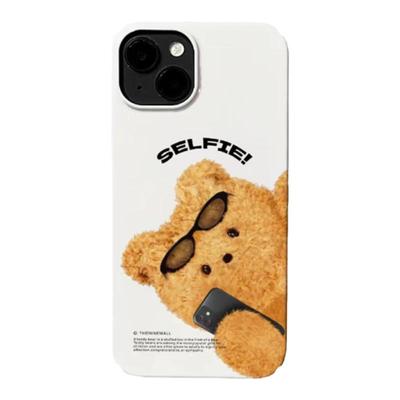 韩国小众拍照熊熊手机壳硬壳全包按键适用苹果iPhone16promax菲林手机壳14pro磨砂12亮面全包13菲林软壳16