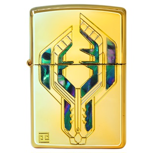 Zippo官方旗舰店之宝众神之力十二星座黄金版煤油打火机生日礼物