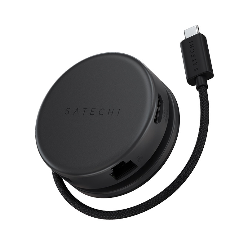 Satechi 7合1磁吸拓展坞Type-C扩展笔记本电脑USB3.2适用MacBook Pro/Air转换iPad平板