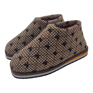 手工棉鞋半成品材料布鞋面料加厚法兰绒飞机帮孺子牛防滑耐磨鞋底