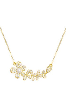 精致高级感花朵珍珠项链