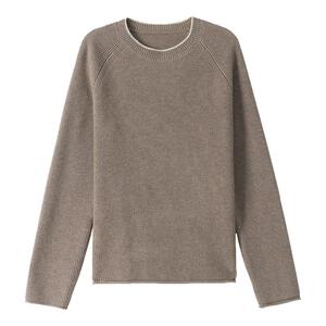 宽松减龄短款简约毛衣女圆领套头