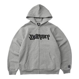 BURNIN* 横排LOGO胸口拉链帽衫连帽卫衣男外套舒适潮流休闲男装