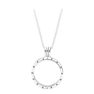 Pandora潘多拉奥莱圆形流动吊坠盒项链颈饰优雅礼物