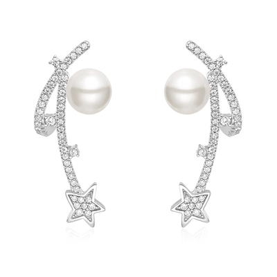 HEFANG何方珠宝奥莱限定气泡流星耳环女轻奢耳钉耳饰生日礼物