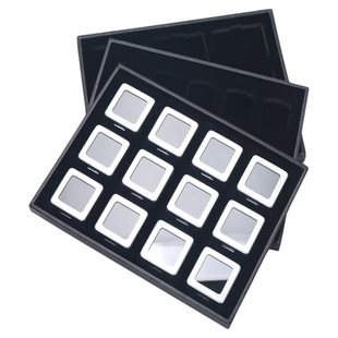 不锈钢珠宝收纳盒高档裸钻盒钻石盒宝石戒面盒透明玻璃钻石展示盒