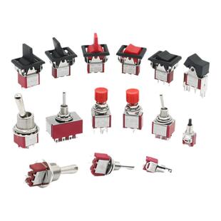 钮子开关MTS-102/203 3脚/6脚两/三档 单/双联摇臂按键帽拨动开关