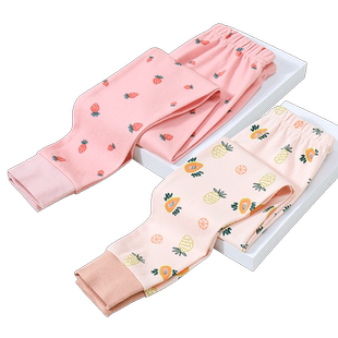 猫人女童秋裤纯棉大童女孩儿童保暖裤打底线裤全棉毛裤衬裤睡裤