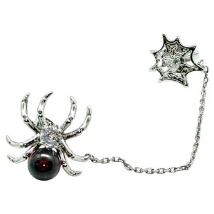 宥见归来原创小众个性设计感潮酷红蜘蛛耳环耳骨夹一体高级感耳饰