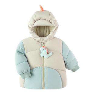 巴拉巴拉婴儿羽绒服男女童冬装外套撞色造型上衣流行舒适户外潮款