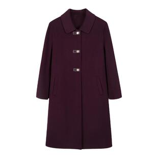 高级妈妈双面羊绒大衣女款2025新款大码洋气中老年秋冬羊毛呢外套