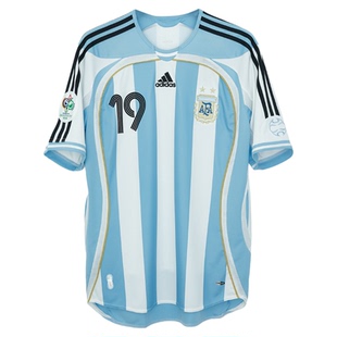 SFS阿迪达斯2006阿根廷主场复刻印号球衣短袖10号19足球服 KF0322